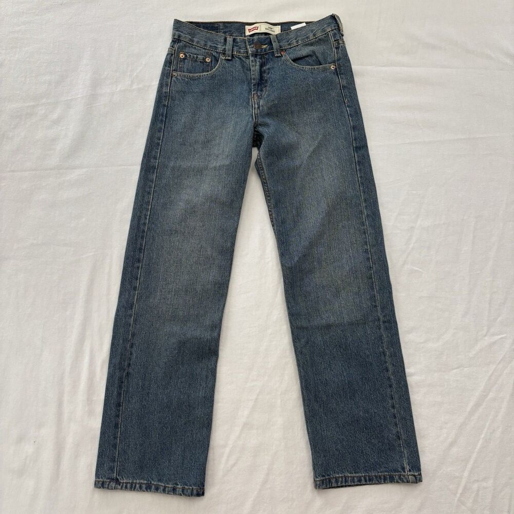 Levi's 550 Relaxed Fit Jeans Boys Size 12 Reg W26 x L26 Blue Denim - Picture 2 of 9